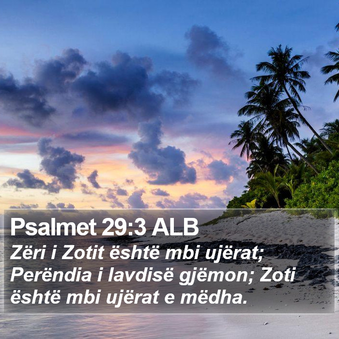 Psalmet 29:3 ALB Bible Study