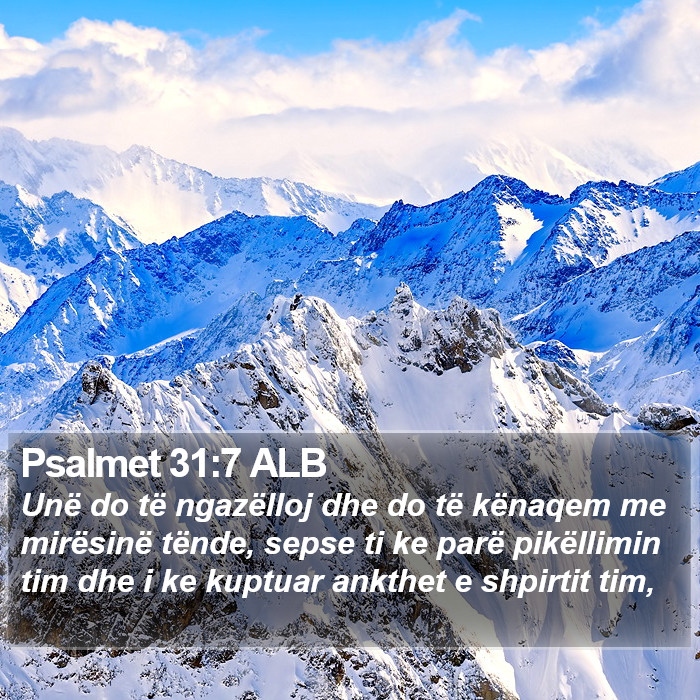 Psalmet 31:7 ALB Bible Study