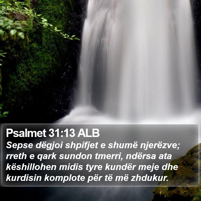 Psalmet 31:13 ALB Bible Study