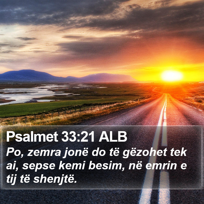 Psalmet 33:21 ALB Bible Study