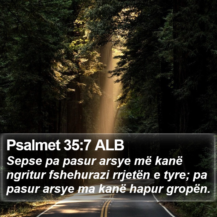 Psalmet 35:7 ALB Bible Study