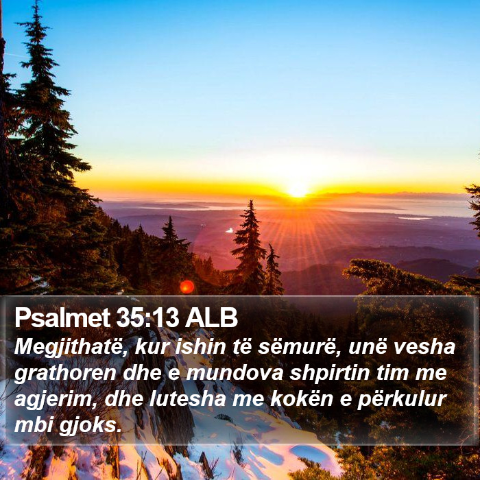 Psalmet 35:13 ALB Bible Study