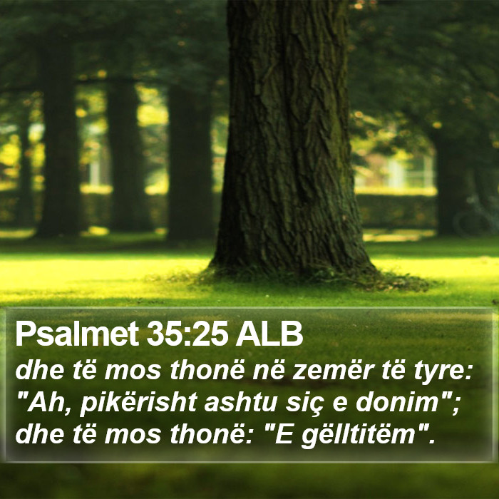 Psalmet 35:25 ALB Bible Study