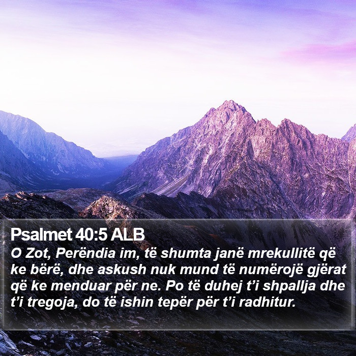 Psalmet 40:5 ALB Bible Study