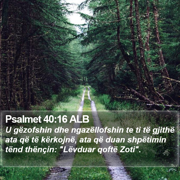 Psalmet 40:16 ALB Bible Study