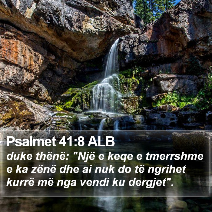 Psalmet 41:8 ALB Bible Study