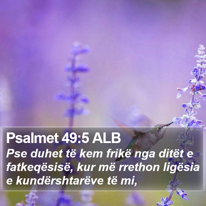 Psalmet 49:5 ALB Bible Study