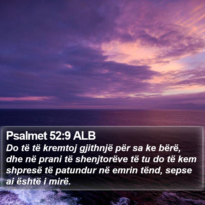 Psalmet 52:9 ALB Bible Study