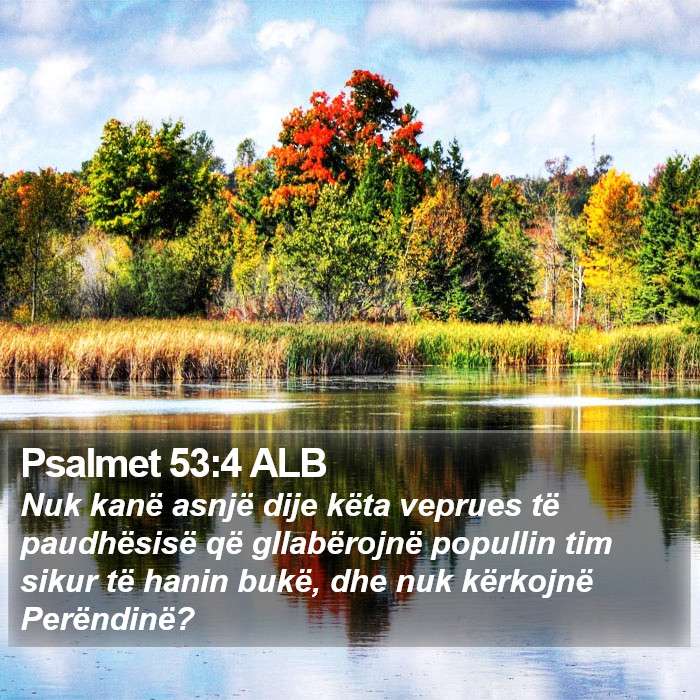 Psalmet 53:4 ALB Bible Study
