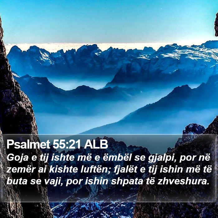 Psalmet 55:21 ALB Bible Study
