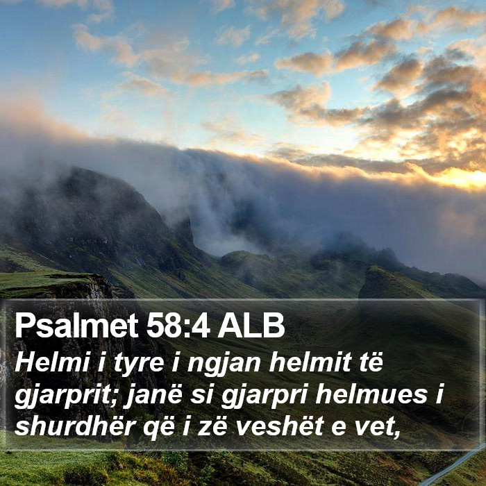 Psalmet 58:4 ALB Bible Study