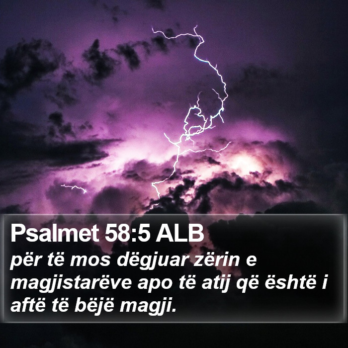 Psalmet 58:5 ALB Bible Study