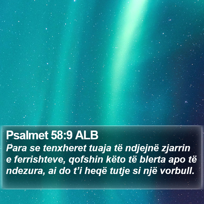 Psalmet 58:9 ALB Bible Study