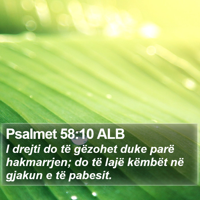 Psalmet 58:10 ALB Bible Study