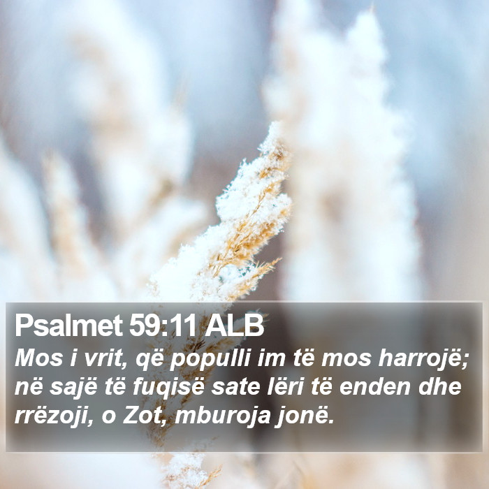 Psalmet 59:11 ALB Bible Study