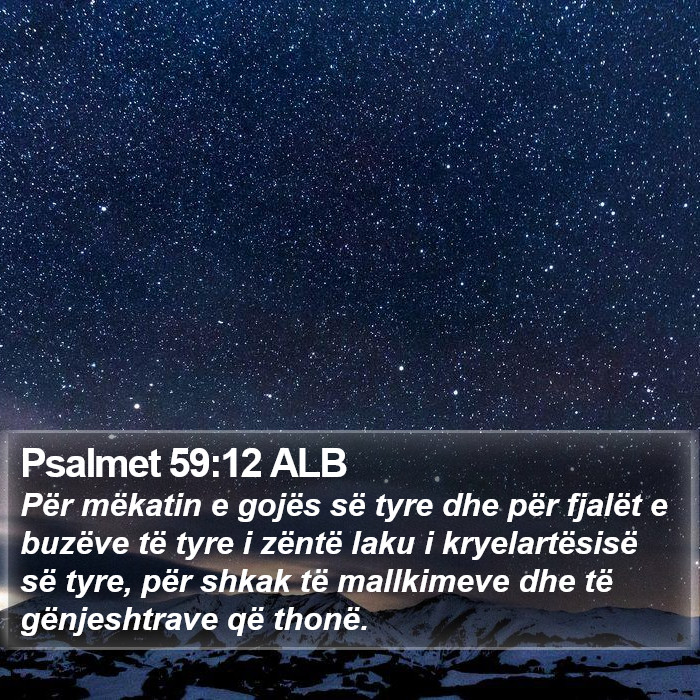 Psalmet 59:12 ALB Bible Study