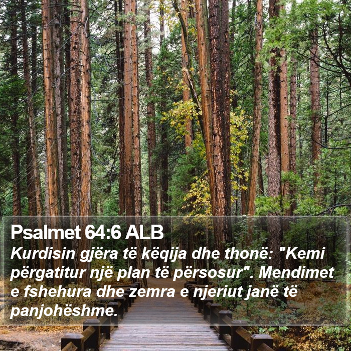 Psalmet 64:6 ALB Bible Study