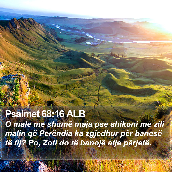 Psalmet 68:16 ALB Bible Study