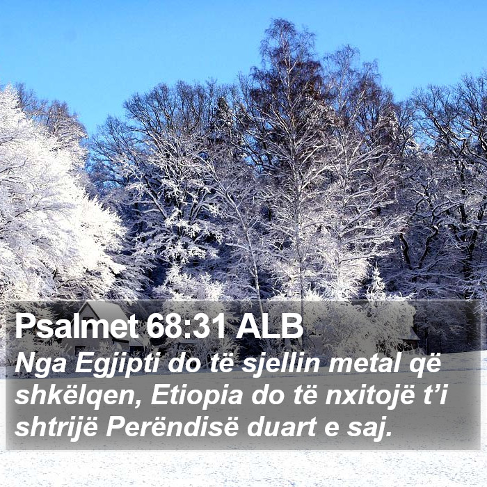 Psalmet 68:31 ALB Bible Study