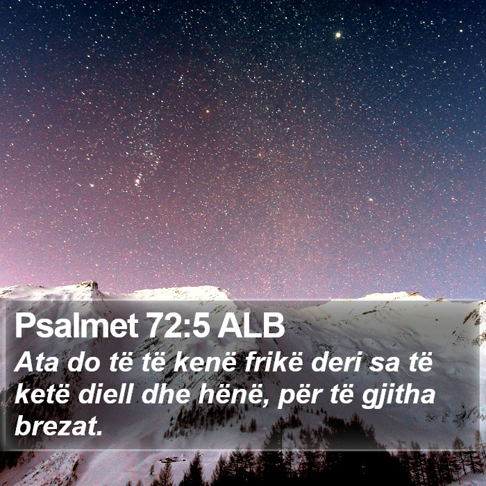 Psalmet 72:5 ALB Bible Study