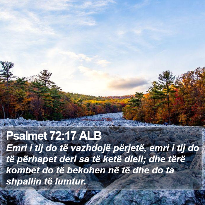 Psalmet 72:17 ALB Bible Study