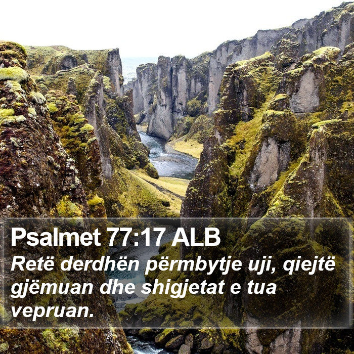 Psalmet 77:17 ALB Bible Study