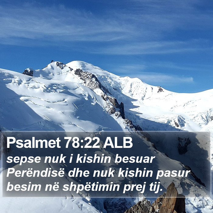 Psalmet 78:22 ALB Bible Study
