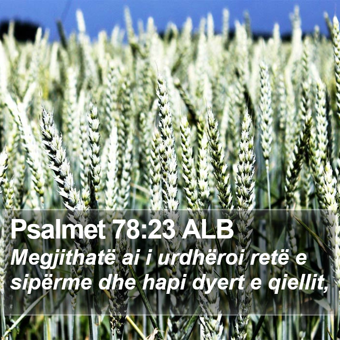 Psalmet 78:23 ALB Bible Study