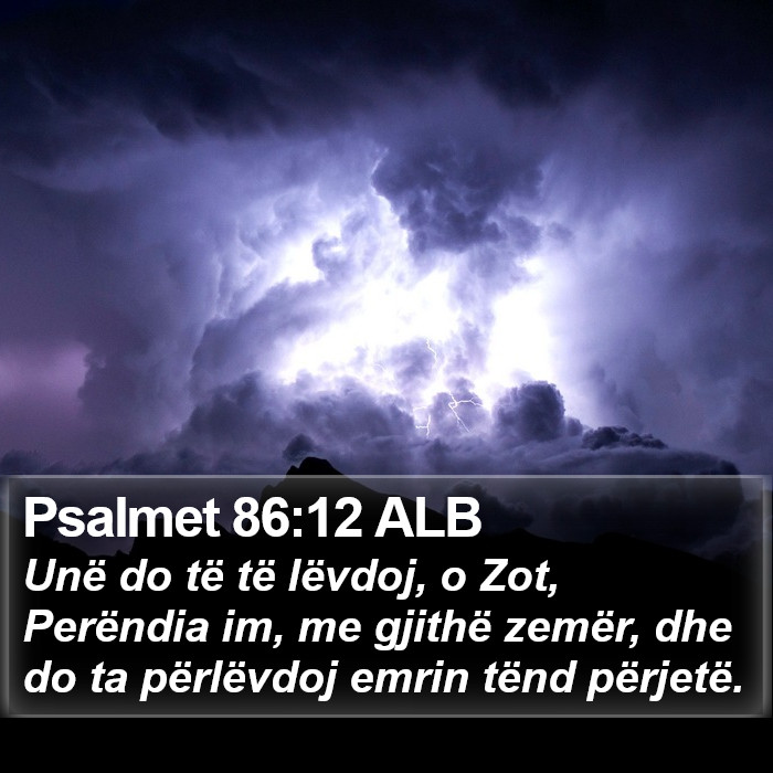 Psalmet 86:12 ALB Bible Study