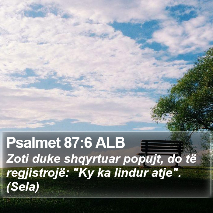 Psalmet 87:6 ALB Bible Study