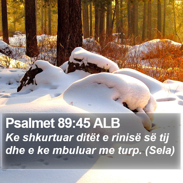 Psalmet 89:45 ALB Bible Study