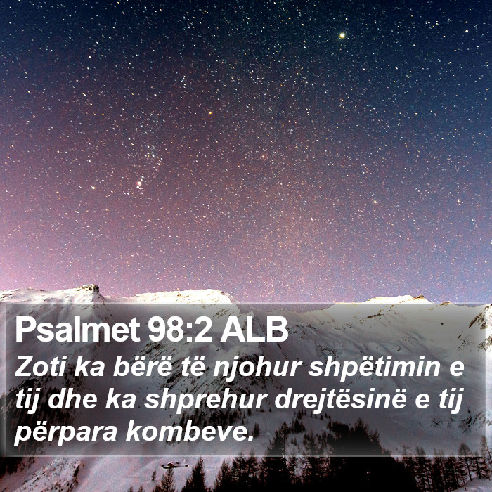 Psalmet 98:2 ALB Bible Study