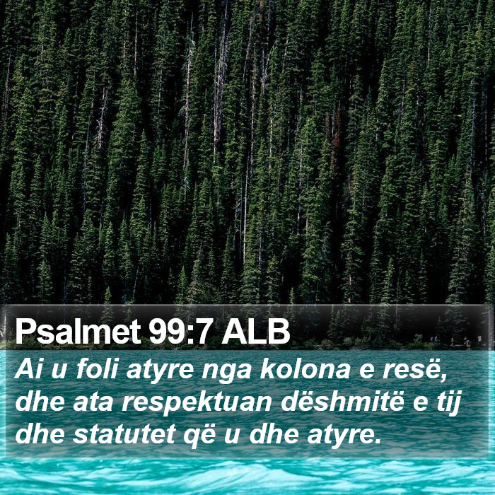 Psalmet 99:7 ALB Bible Study