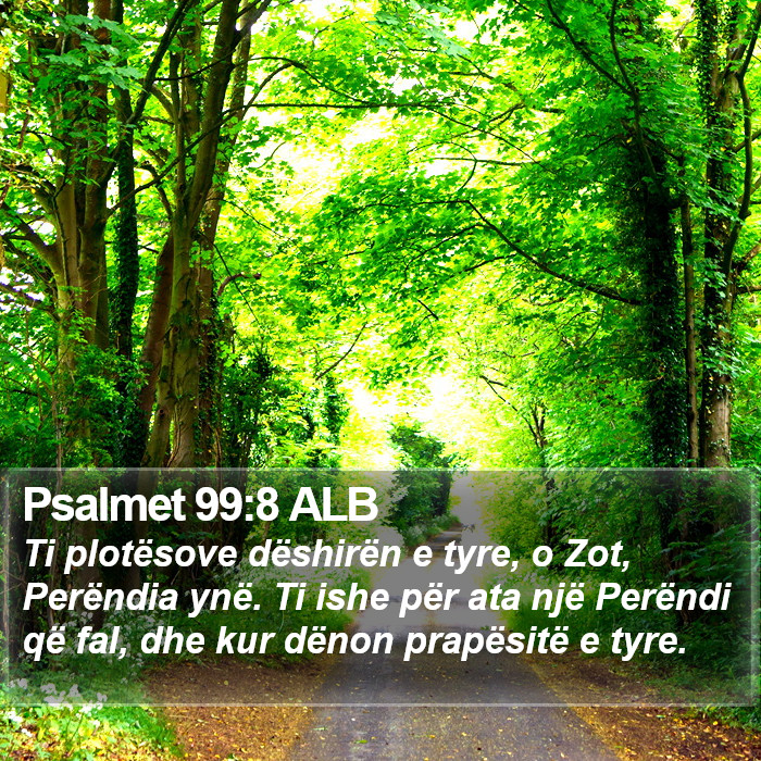 Psalmet 99:8 ALB Bible Study