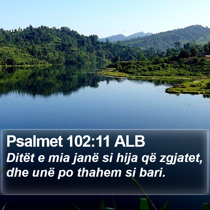 Psalmet 102:11 ALB Bible Study