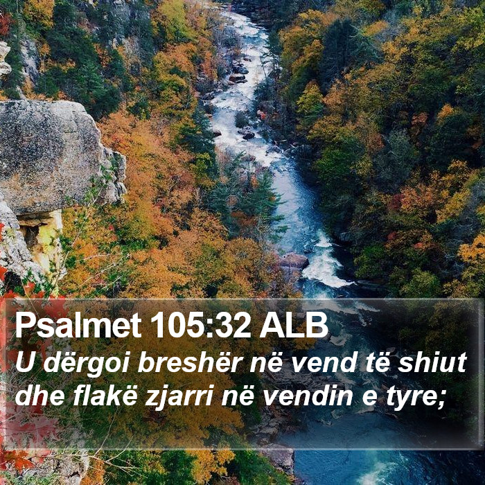 Psalmet 105:32 ALB Bible Study