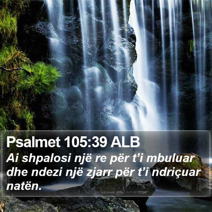 Psalmet 105:39 ALB Bible Study