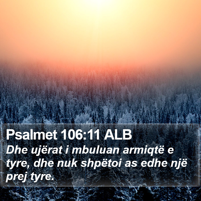 Psalmet 106:11 ALB Bible Study