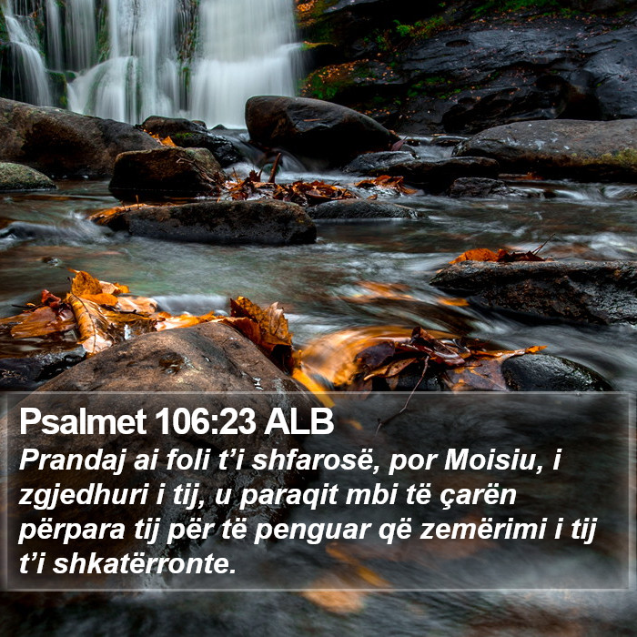 Psalmet 106:23 ALB Bible Study