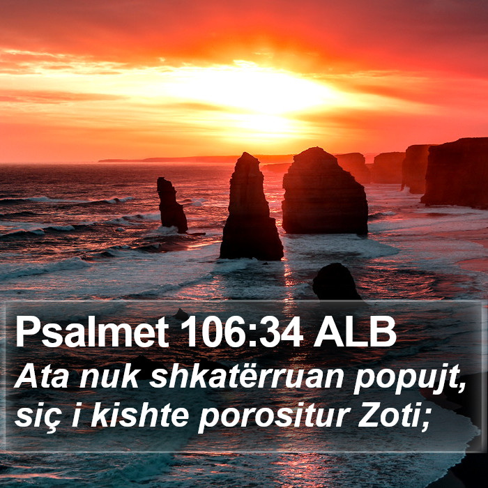 Psalmet 106:34 ALB Bible Study
