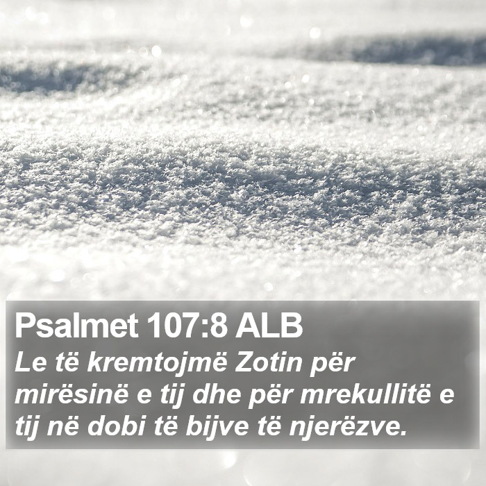 Psalmet 107:8 ALB Bible Study