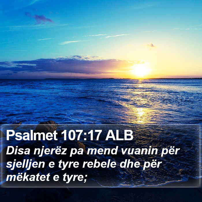 Psalmet 107:17 ALB Bible Study