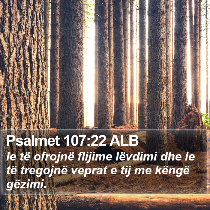 Psalmet 107:22 ALB Bible Study