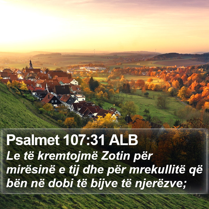 Psalmet 107:31 ALB Bible Study