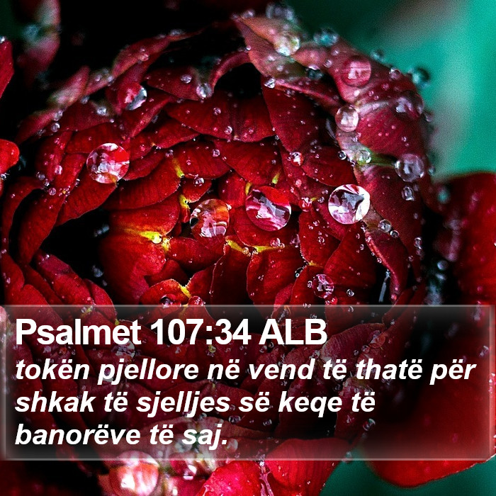 Psalmet 107:34 ALB Bible Study