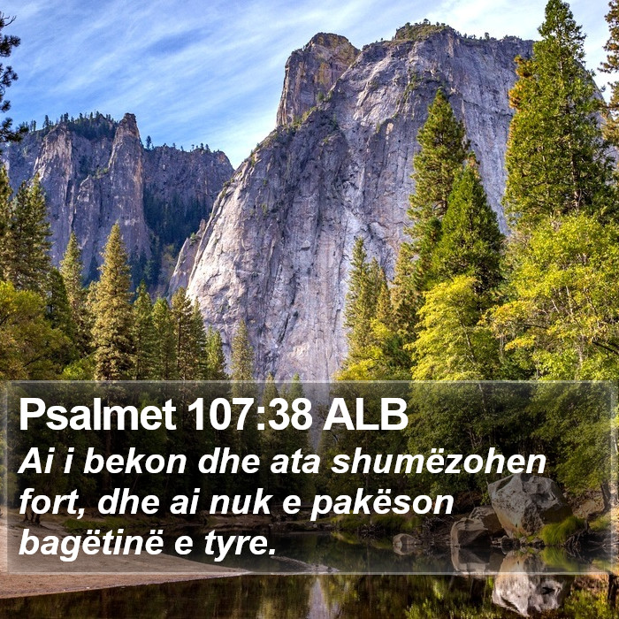 Psalmet 107:38 ALB Bible Study