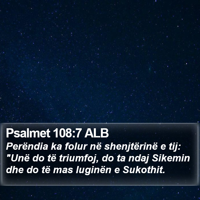 Psalmet 108:7 ALB Bible Study