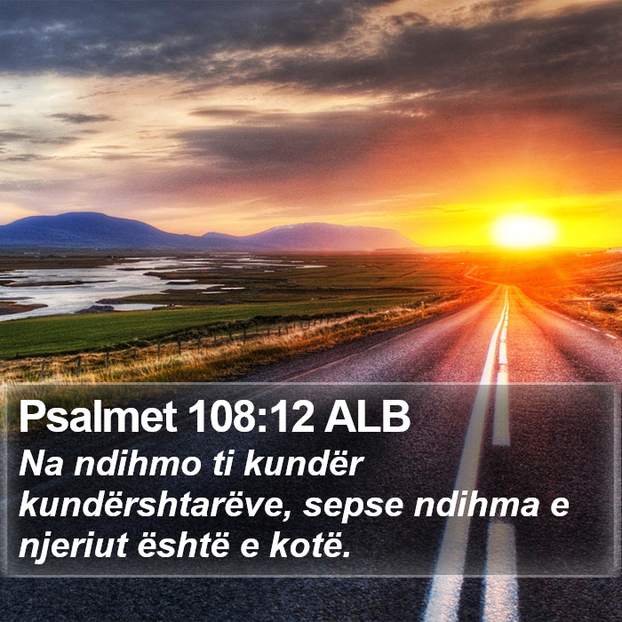 Psalmet 108:12 ALB Bible Study