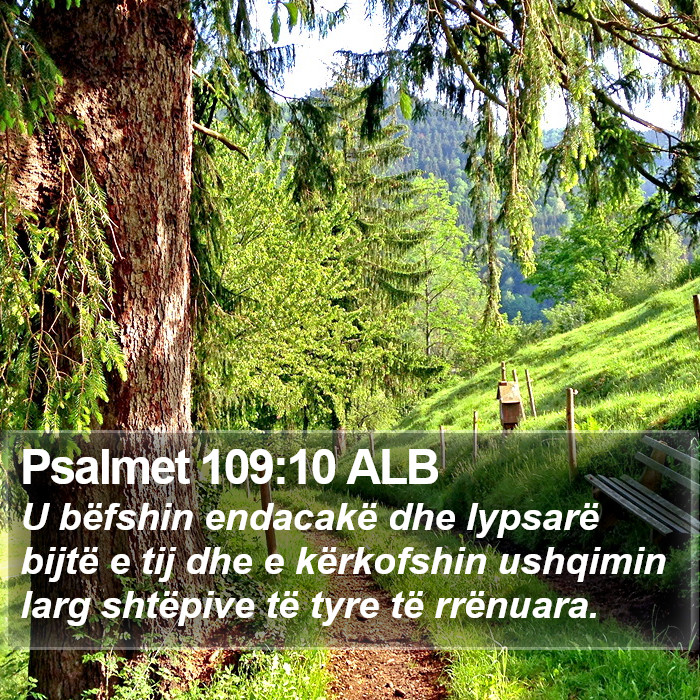 Psalmet 109:10 ALB Bible Study