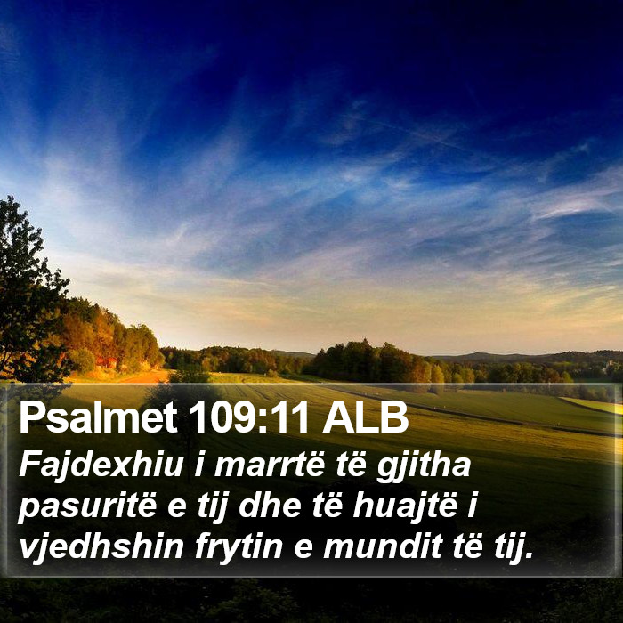 Psalmet 109:11 ALB Bible Study